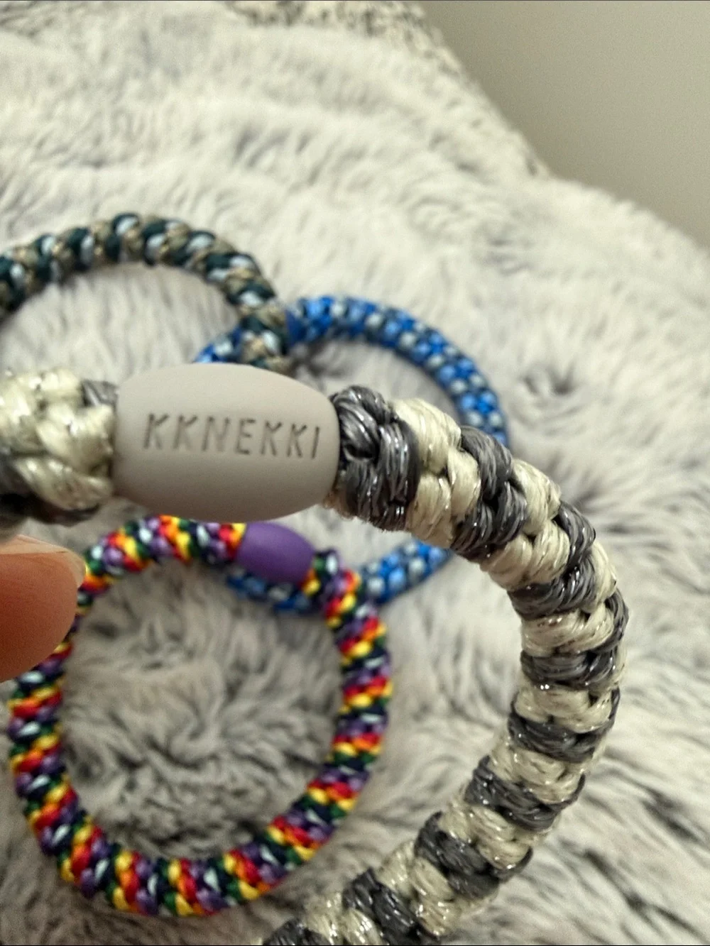 Authentic original KKNEKKI hair ties. Set of